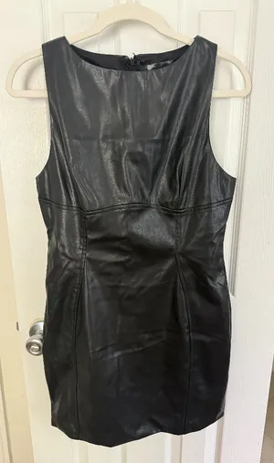 Salty Faux Leather Mini Dress thumbnail 1