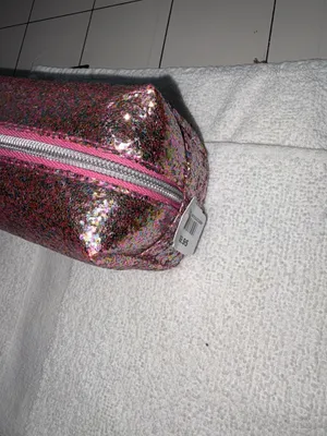 Bath & Body Works Glitter Sequined Cosmetics Pouch zipper closure NWT thumbnail 6