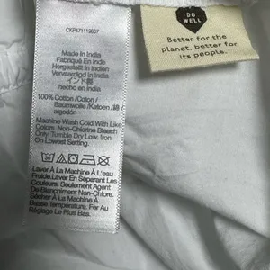 Madewell White Smocked‎ Square Neck Tie Front Tank Top XL thumbnail 4