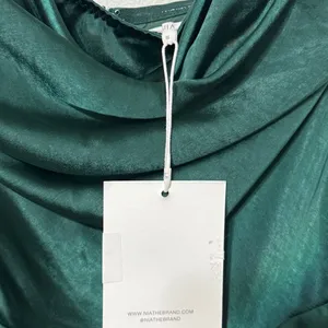 NEW NIA The Brand Tempe Dress Size Small NWT Green Mini Satin thumbnail 3