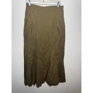 OGL Materica Green Ribbed Knit Maxi Skirt High Waisted Elastic Size M NWT thumbnail 2