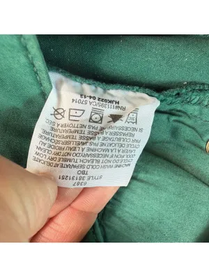Tory Burch Ivy Super Skinny Jeans Women’s 29 Emerald Green Stretch Gold Logo thumbnail 12