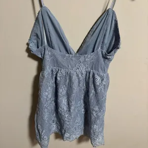 NWOT Superdown x Revolve Mandy Lace Flare Dress in Dusty Blue- Size XS thumbnail 5