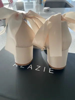 Azazie Satin Shoes Size 8 1/2 thumbnail 2
