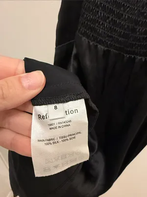 Reformation Black Silk Mini Dress thumbnail 4