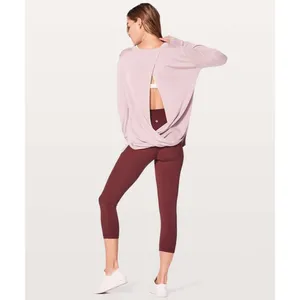 Lululemon Bring It Backbend Sweater Porcelain Pink Cashmere P2P 21” Sz 4 FLAWED thumbnail 16