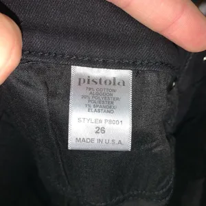 Pistola black stretchy ankle raw hem slimming normcore 26 jeans thumbnail 3