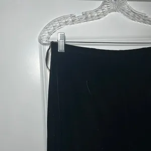 Studio JPR Womens Black Velvet Straight Leg Trousers Size M Dress Pants thumbnail 2