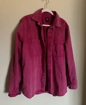 Urban Outfitters BDG‎ Shacket Sz Small Oversized Corduroy Collar Jacket in Hot Pink thumbnail 1