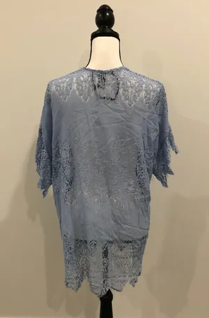 Mixit Blue Lace Cardigan thumbnail 4