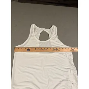 Athleta Hi-Low Flowy Tank Top Women's‎ Size small White no underneath bra thumbnail 5