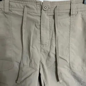 The‎ North Face Womens Tan Khaki Hiking Shorts Size 16 Drawstring Nylon Trekking thumbnail 3