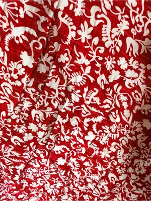 Red and white ruched halter wedding guest maxi dress L thumbnail 3