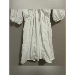 Abercrombie & Fitch White Puff Sleeve Cottagecore Mini Dress Women’s Size Medium thumbnail 5