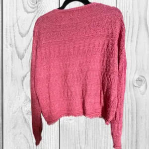 John + Jenn Women's Pink Crotchet‎ V Neck Sweater size XL thumbnail 9
