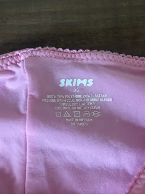 SKIMS Fits Everybody pink Picot Off The Shoulder Onesie XS thumbnail 6