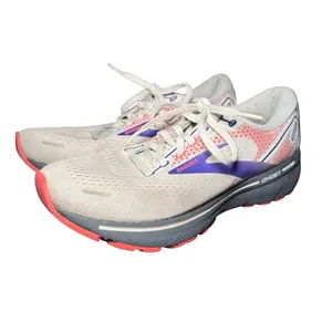 Brooks Women's Ghost 14 Running Shoe - White/Purple/Coral Size 7.5 thumbnail 2