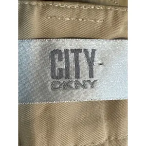 City DKNY Pants Size 8 Tan Khaki Straight Leg Y2K Unfinished Hem thumbnail 6