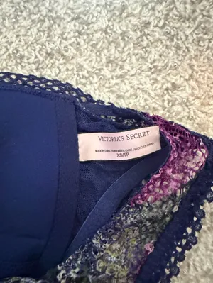 Victoria’s Secret Navy Floral Lace Racerback Bralette thumbnail 4