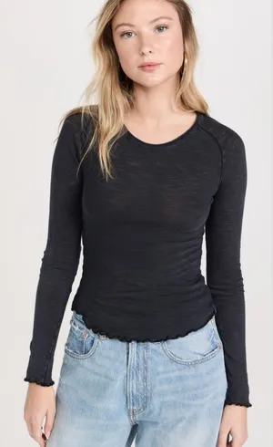 Free People Be My Baby Long-Sleeve Top thumbnail 1
