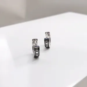 Small Silver Hoop Earrings for Men Women Streetwear Unisex Style thumbnail 4