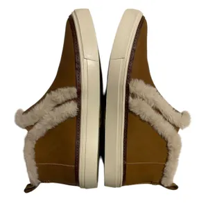TOMS Women Brown Faux Shearling Trim Ankle Boots Slip On Sneaker Bootie 10018928 thumbnail 8