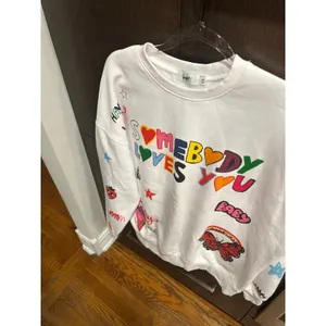 Mayfair Group "Somebody Loves You" crewneck sweatshirt in white one size thumbnail 2