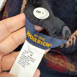 Vtg Woolrich Aztec‎ Duster Coat Reversible Southwestern Blanket Long Cardigan M thumbnail 7