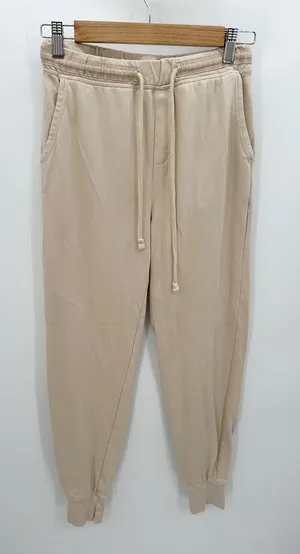 Aerie Cream Tan Jogger Sweatpants Drawstring‎ Waist Womens Size XS thumbnail 1