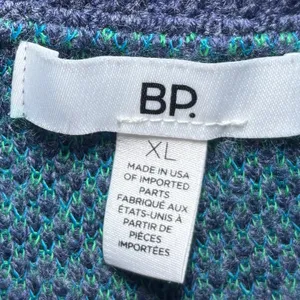Nordstrom‎ BP Relaxed Polo Blue Teal Green Plaid Pullover Sweater XL Acrylic thumbnail 4