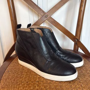 Linea Paolo Anna leather comfort wedge bootie 9 thumbnail 5