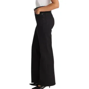 NWT Madewell The Curvy Wide Leg Jeans Women’s Size 31 Black Frost Super Stretch thumbnail 2