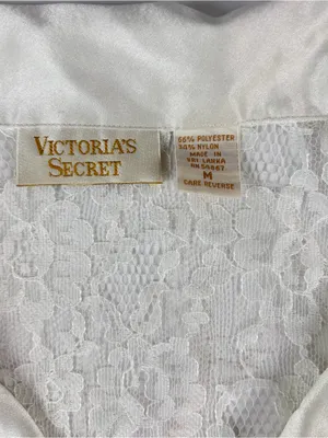 Victoria's Secret Gold Label White Sheer Lace Button Up Top Women's Size M thumbnail 3