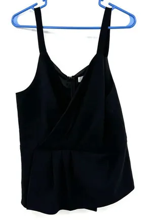 DO+BE size Large black tank‎ top zip up back thumbnail 1