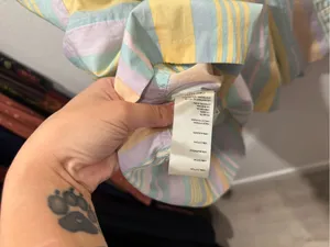Free People Primavera Stripe Cotton Midi Dress Pastel Combo M thumbnail 11