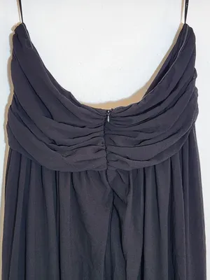 Lulus Black Chiffon Strapless Evening Dress Size 2X NWT Wedding Guest Prom thumbnail 5