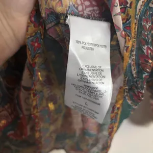 Democracy floral BoHo printed metallic thread sheer peasant blouse tunic thumbnail 8