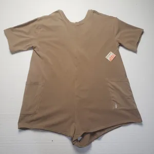 Free People Movement Women's Hot Shot Tee Romper in Mocha Latte size M NWT thumbnail 4