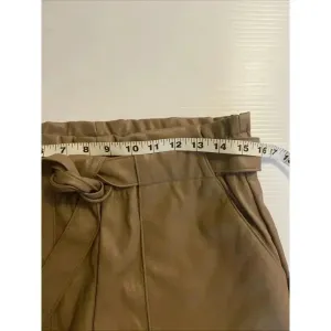 CI Sono Womens Skirt Size L Brown Mini‎ Faux Leather Short Belted thumbnail 9