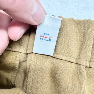 A New‎ Day Wide Leg Pleated Trousers Womens Size S Camel Tan High Rise Stretch thumbnail 8