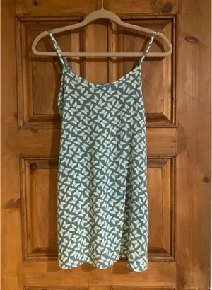 Little Girl’s Blue Butterfly Print Cami Dress thumbnail 1