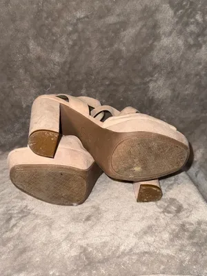 Jessica Simpson Women's Size 9.5M Blush Suede Platform Block Heel Sandals thumbnail 7