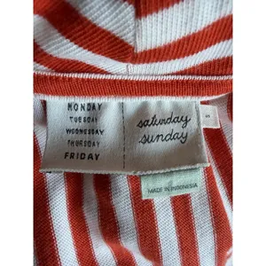 Anthropologie Saturday Sunday Red White Striped Wrap Dress Rope Tie Size S thumbnail 9