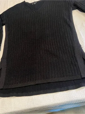 Smartwool Women's Shadow Pine V-Neck Rib Sweater in black M women thumbnail 11