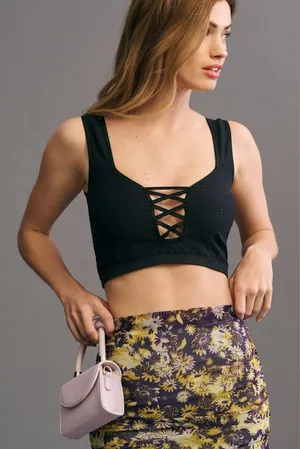 Anthropologie seamless lace up bralette Size S/M thumbnail 1