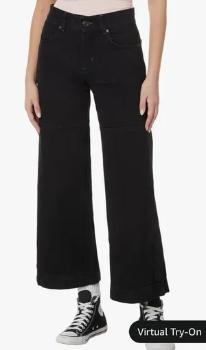 Free People black benji wide leg jeans thumbnail 1