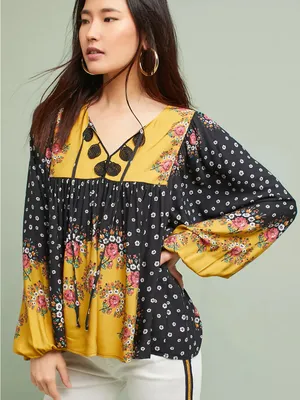 Farm Rio Intarsia Top size large READ thumbnail 1