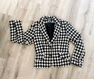Banana Republic Geogre Me Houndtooth blazer jacket 4 or Small. thumbnail 6