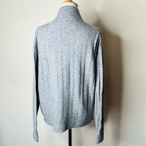 J. Crew Gray Wool Blend Relaxed Fit Mock Neck Sweater thumbnail 5