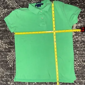 Ralph Lauren Vintage Women’s Size S Green Short Sleeve Cotton Polo Shirt thumbnail 5